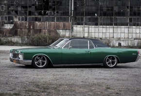 Lincoln Continental, tuning, stance, american cars, retro cars, green