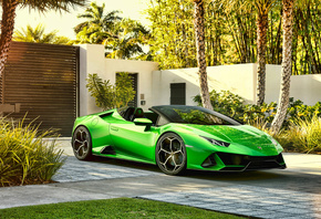 Lamborghini, Huracan, Spyder, hypercars, green