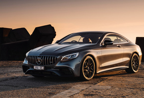 Mercedes-Benz, S63, Coupe, AMG, supercar, gray coupe, tuning, luxury car, n ...