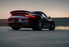 Porsche, 911, Turbo S, black