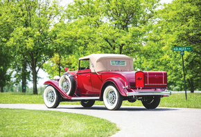 Buick, Retro, 1932, Series 90, Convertible, Coupe, Rot, Hinten