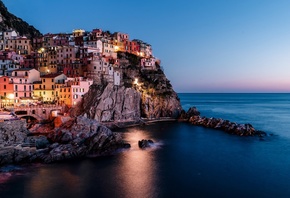 Italy, Vernazza, Holiday, Buildings, Ocean, Scenic, Horizon, Coast, Cliff