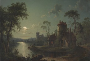 , , River Scene (1840), by Sebastian Pether, , 