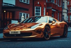 , Gold, Ferrari, , 458