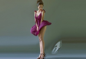   gone with the wind, girl, figure, legs, dress, pose, glamor