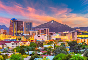 Tucson, 4k, cityscapes, sunset, Arizona