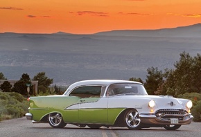 american, classic, car, custom, oldsmobile, 1955