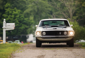1969, Ford, Mustang, Mach I 428 Cobra Jet, front view