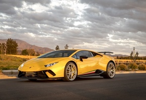 Lamborghini, Peformante, Huracan, Yellow