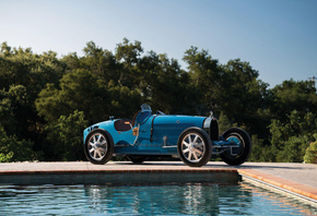 Bugatti, Type 35C, 1927, retro, sports car, convertible, blue
