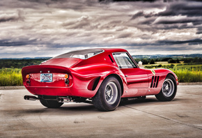 Ferrari, 250, GTO, retro, HDR, 1963, cars, back view, supercar