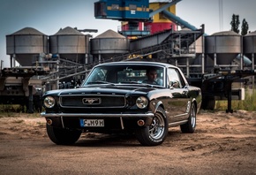 1967, Ford Mustang, retro cars, black coupe, american classic