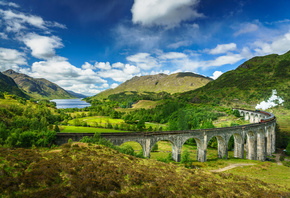 , , , , , , Glenfinnan, Lochaber, steam train, , 