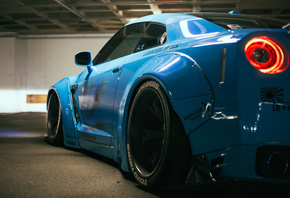 Blue, car, gtr