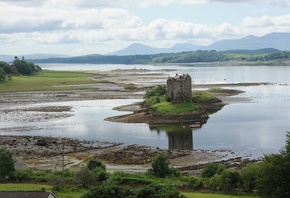 , , , Castle, Stalker, Loch of Lac, 