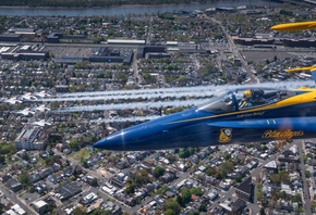 Blue Angels, McDonnell Douglas FA-18 Hornet, flight demonstration squadron, United States Navy, FA-18
