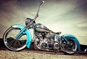 harley davidson, custom, thunderbike