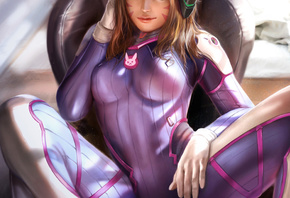 , video games, D.Va (Overwatch)