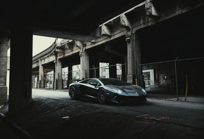 Black, Lamborghini, Aventador