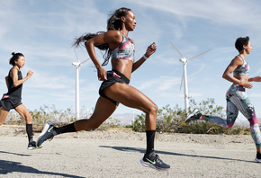 women running, sport, Nike, running shoes