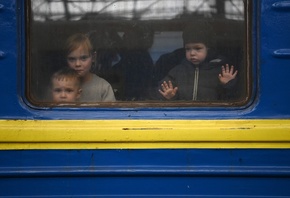 Ukraine, station, 2022, Lviv, Children
