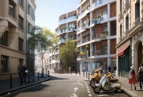 Rue de la Voute, Paris, architecture, housing complex, project