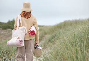 nature, yoga mat, IKEA, recreation, carrying basket