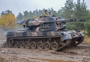 Flakpanzer Gepard, anti-aircraft-gun tank, NATO Battalion Battle Group, Poland