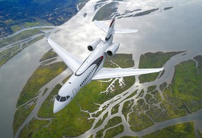 Dassault Aviation, long-range business jet, Dassault Falcon 5X, Lewis and Clark National Wildlife Refuge