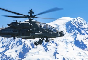 Boeing, twin-turboshaft attack helicopter, Boeing AH-64 Apache, Mount Raini ...