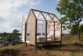 nature, glass box, 72-Hour Cabin, Sweden