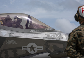 Lockheed Martin F-35 Lightning II, all-weather stealth multirole combat aircraft, Duke Field, Florida