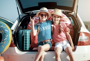 Summer Holidays, children, travel, car