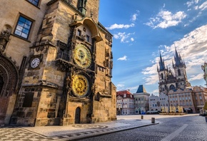 Old Town Hall, horologe, Old Town Square, Prague, Czech Republic