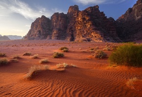 Wadi Rum, Valley of the Moon, sandstone and granite rock, Jordan