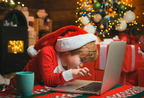 laptop, Letter for santa, Christmas