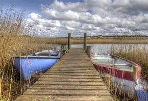 small boats, Nymindegab, Jylland, Denmark