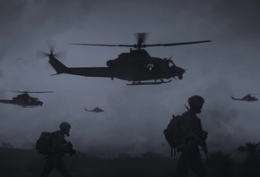 helicopter, battlefield, Sikorsky Black Hawk