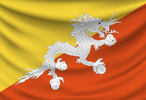 Bhutan, national flag, Kingdom of Bhutan