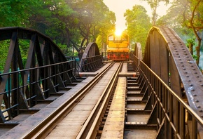 railroad, Tham Krasae Bridge, River Kwai, Thailand
