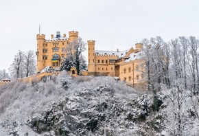 Hohenschwangau Castle, Bavaria, southern Germany, Winter