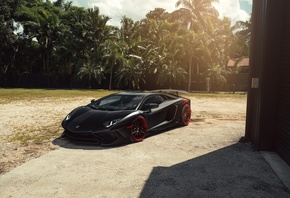 Lamborghini, Black, Aventador