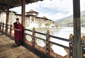 Bhutan, Trongsa Dzong, Bridge