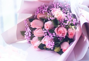 Bouquet, Flowers, Roses