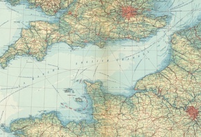 World Atlas, 1968, Map Of The English Channel