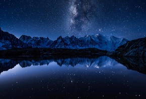 , , , , , ,  , the sky, night, lake, mountains, reflection, stars, the milky way, 4k , 4K Ultra HD