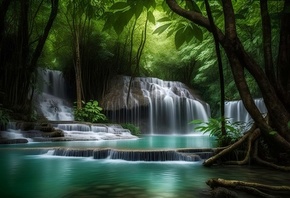  Erawan waterfall, Thailand