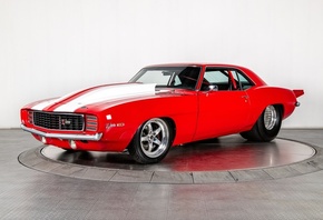 1969, Chevrolet, Red, Camaro, Z28, Bowtie, Muscle, Classic, Pro Street