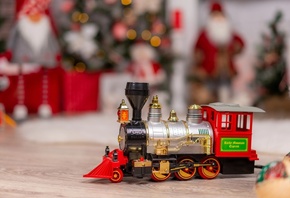 Christmas Decorations, Holiday, Toy, New Year, locomotive