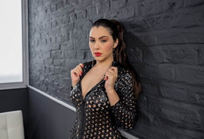 catsuit, completely shaved, freeones, prong, totally shaved, Valentina Nappi